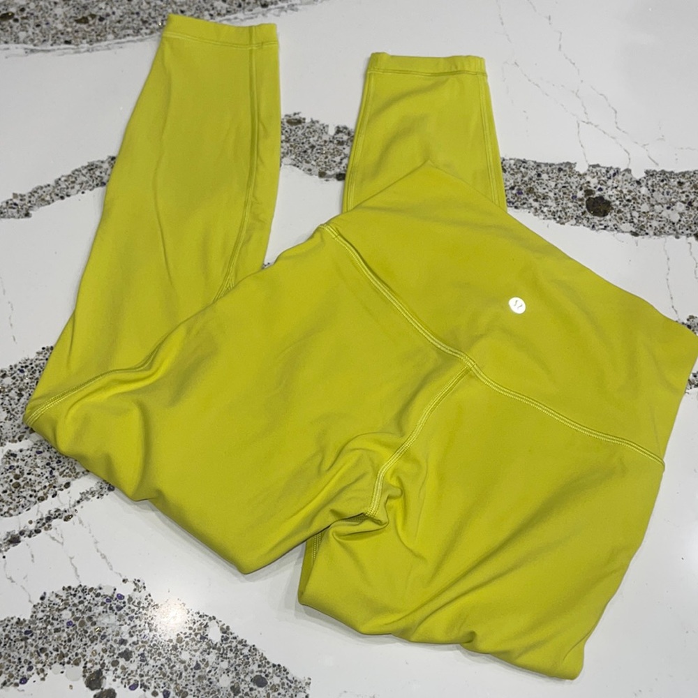 Lululemon Align Pant 25” Neon Green/ Yellow size 6